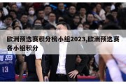 欧洲预选赛积分榜小组2023,欧洲预选赛各小组积分