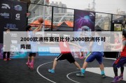 2000欧洲杯赛程比分,2000欧洲杯对阵图