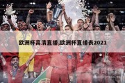 欧洲杯高清直播,欧洲杯直播表2021