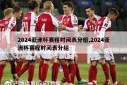 2024亚洲杯赛程时间表分组,2024亚洲杯赛程时间表分组