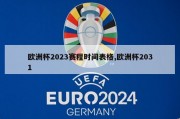 欧洲杯2023赛程时间表格,欧洲杯2031